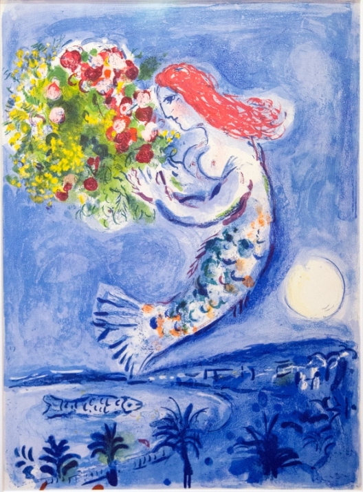 Marc Chagall: Bucht der Engel, 1961, Farblithografie, Plakatvariante