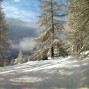 Blick ins Inntal vom Haus in Msern im Winter